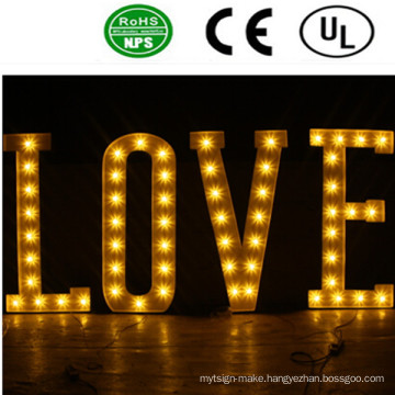 Romantic LED Front Lit Bulb Letter Sign-Love for Wedding